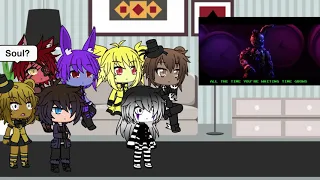 FNAF 1+William React to "It's Time To Die" |Gacha Life|Non-CanonAU|12#