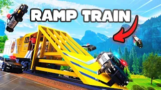 He Used Ramp Train To Steal Cars In GTA5 RolePlay