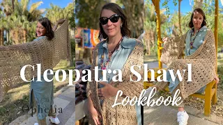 My Latest Crochet SHAWL Design // Cleopatra Shawl Lookbook // Ophelia talks crochet