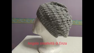 Cappello ai ferri a punto traforato per principianti 🧶👒