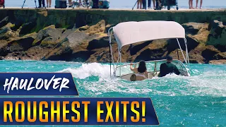 HAULOVER BOATS ROUGHEST EXITS OF THE WEEK! #1 | HAULOVER INLET | WAVY BOATS