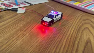 Custom Diecast Greenlight 1/64 scale Dallas police Charger, working lights