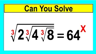 Nice Cube Root Math Simplification with Exponent | Find the Value of X.Olympiad Math Question.