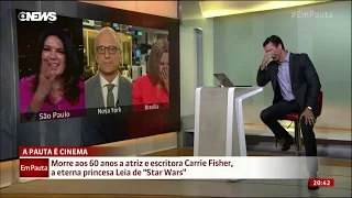 Jorge Pontual imita Chewbacca no Em Pauta e choca apresentadores - 27/12/2016