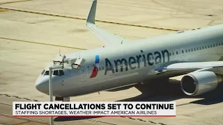 Staffing shortages, weather forcing American Airlines to cancel hundreds of flights