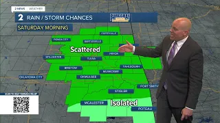 Storm chances increase into Saturday morning