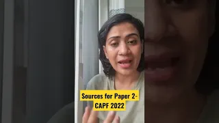 Sources  for paper 2- CAPF 2022 | Divya ma'am | Shaurya Aur Vivek