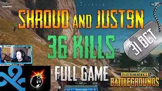 PUBG | Shroud and Just9n | 36 Kills