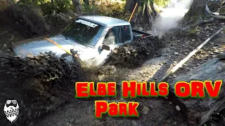 We get STUCK at Elbe Hills ORV Park, November 2019 Trail ride with 2 Jeeps , Datsun and an S10.