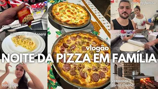 MERCADO, NOITE DA PIZZA EM FAMÍLIA, ESTREANDO O FORNO A LENHA, MACARRÃO A CARBONARA E ROTINA