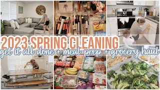 2023 HUGE SPRING CLEANING | GET IT ALL DONE WITH ME + GROCERY HAUL + MEAL PREP WITH ME