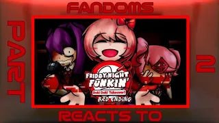 Fandoms reacts to DDTO bad ending Part 2 || Neon1094