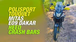 Update: Polisport Touquet Handguards, Heed Crash Bars and Mitas E09 Dakar tires