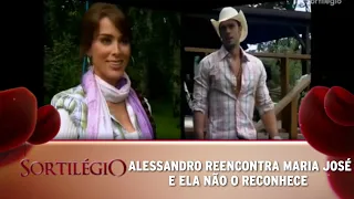 Sortilégio - Alessandro Reencontra Maria José e ela não o reconhece; Bruno quase encontra Paula