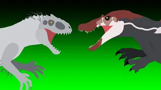 Spinosaurus vs Indominus rex / Stick Nodes animation
