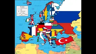Flag map of Europe 2023