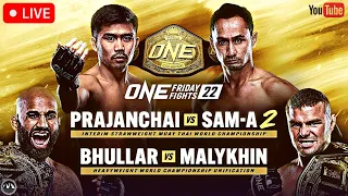 ONE Friday Fights 22: Bhullar vs. Malykhin | LIVE STREAM | MMA & MUAY THAI Lumpinee FIGHT COMPANION