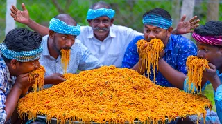 NOODLES | Yummy Hakka Noodles Recipe Cooking and Eating in Village | Chinese Food | Veg Noodles