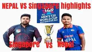 NEPAL vs SINGAPORE | ICC Men’s T20 World Cup Asia Qualifier full highlights 🔥..