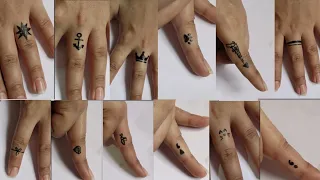 12 different types of cute finger tattoos|how to make tattoo with pen #tattoo #viral #youtubevideo