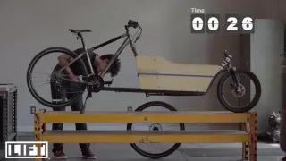 ARGO Prototype (Formerly Lift )Cargo Bike Install Video (60 Seconds!)