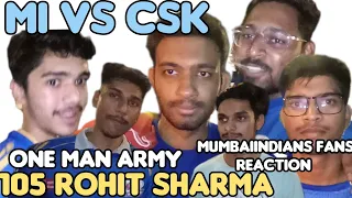 Rohit sharma 105 not out one men army MivsCsk  hardik pandey last over 20 Run made lose match