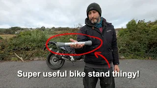 Super useful DIY bike stand thingy! Cheap, Easy, Handy, How to make one.