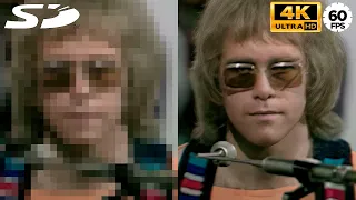 [Elton John - SD vs 4K Upscaled Comparison] Your Song (1970) Live on BBC TV