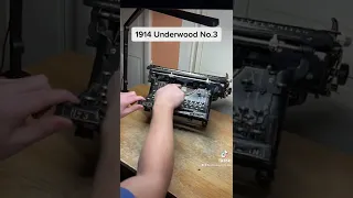 1914 Underwood No. 3 antique typewriter function test