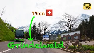 [Switzerland] from Thun to Grindelwald, how bueatiful lakes and mountains are...🇨🇭 4K