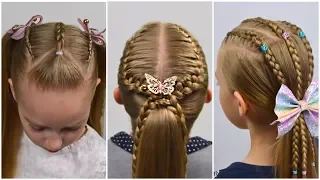 3 Cute back to school hairstyles for girls |  Cute Hairstyle Ideas |  Hair Tutorial | LittleGirlHair