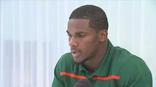 UM running back Mark Walton speaks after cleared of charges