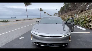 Flagship Sedan - Lucid Air Grand Touring (2023) with launch mode in action