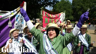 Women march across UK to celebrate centenary of female suffrage
