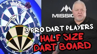 3 Professional Dart Players Play On Half Size Dart Board