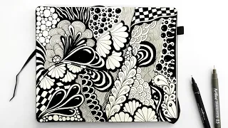 Zentangle art drawings step by step | abstract zentangle art | zentangle inspired art