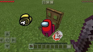 HOW TO MAKE A SECRET TRAPDOOR to Among Us in Minecraft PE..} GAME