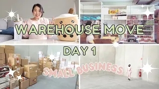 MOVING TO OUR OWN WAREHOUSE! DAY 1 | Small Business Vlog