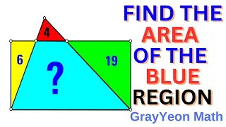 Find the area of the blue region Important Geometry skills explained #geometryskills #mathpuzzles