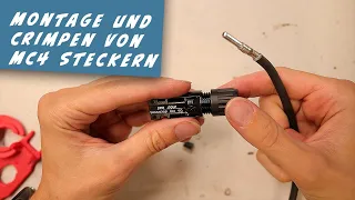 Montage und Crimpen von MC4 Steckern bei PV Anlagen