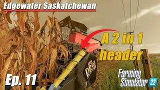 This unique corn header can also mulch while harvesting | Edgewater Saskatchewan Timelapse #11