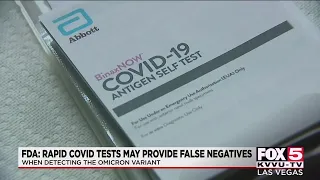 FDA: At-home COVID-19 tests could provide false negatives for omicron variant