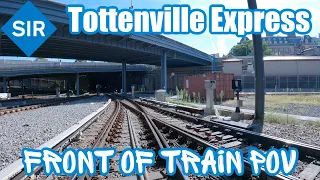 Staten Island Railway Front of Train View Ride On The Tottenville Express