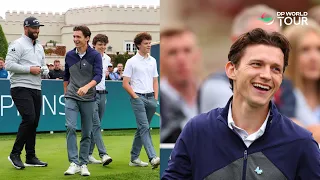 Spider-Man actor Tom Holland plays golf with Jon Rahm