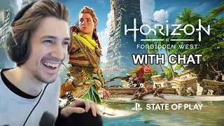 xQc react to Horizon Forbidden West - State of Play Gameplay Reveal