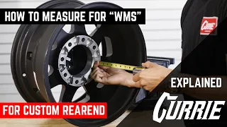 HOW TO MEASURE FOR "WMS" FOR A CUSTOM REAREND - EXPLAINED