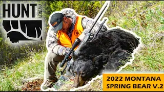 EPIC KILL SHOT! Long Range Montana Spring Black Bear Hunt - Hunt Montana - Spring Bear 2022