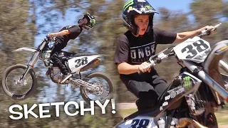 DANGERBOY HITS FREESTYLE RAMP ON DAD'S DIRT BIKE!