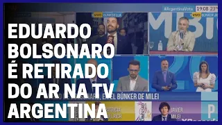 Deputado Eduardo Bolsonaro é retirado do ar em TV na Argentina ao defender porte de armas.