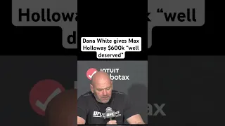 Dana White gives Max Holloway $600k for Justin Gaethje knockout #maxholloway #ufc300